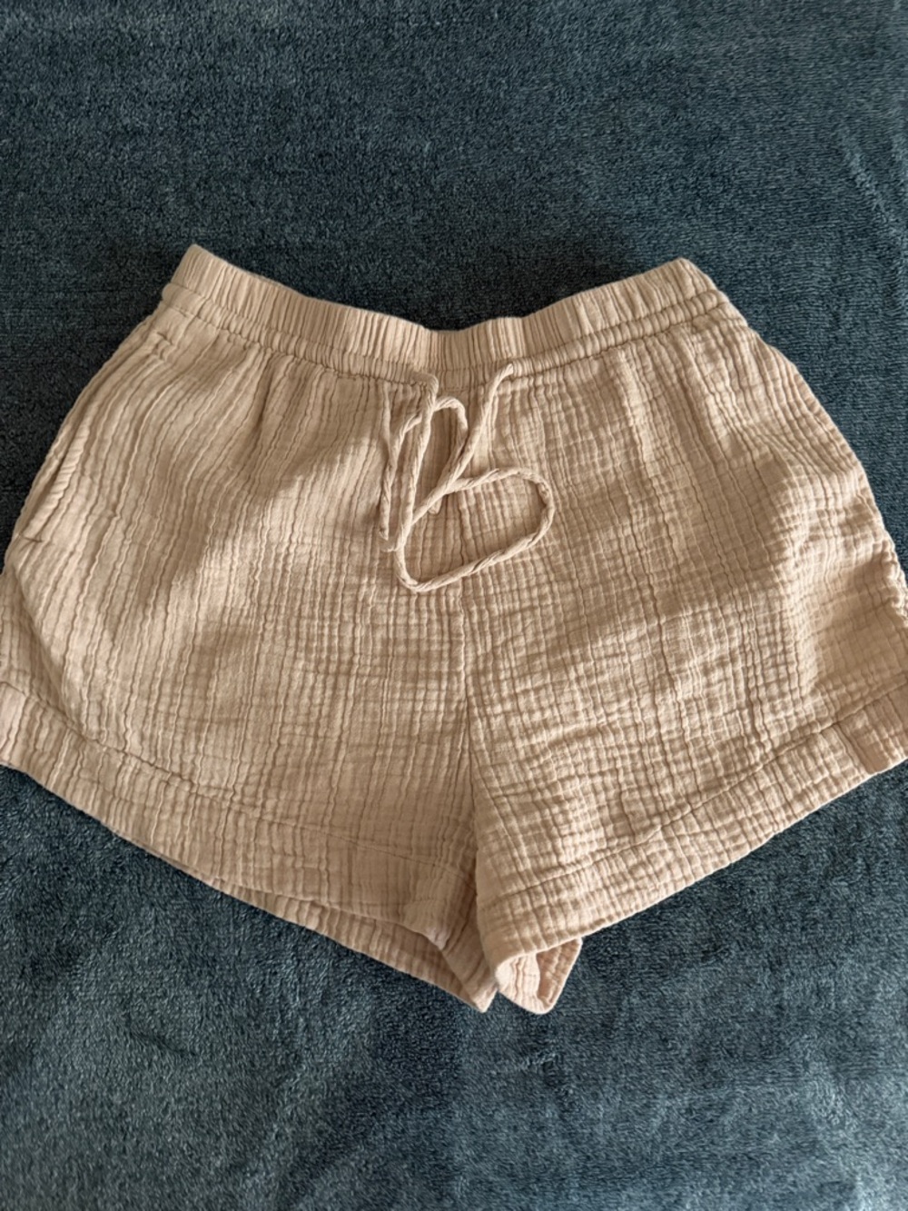 Light tan Women's Gauze Drawstring Shorts